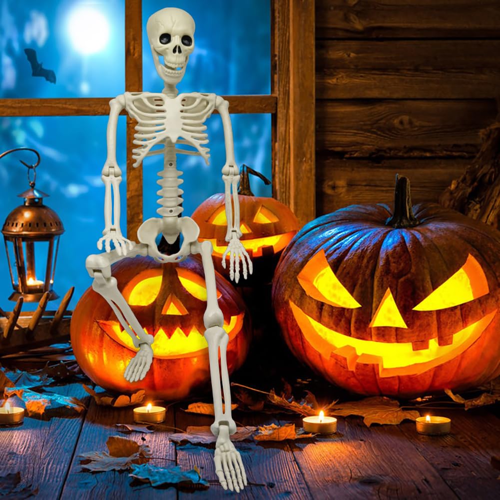 🔥Limited-Time Halloween Offer!🔥Full Body Posable Skeleton Realistic Human Bones