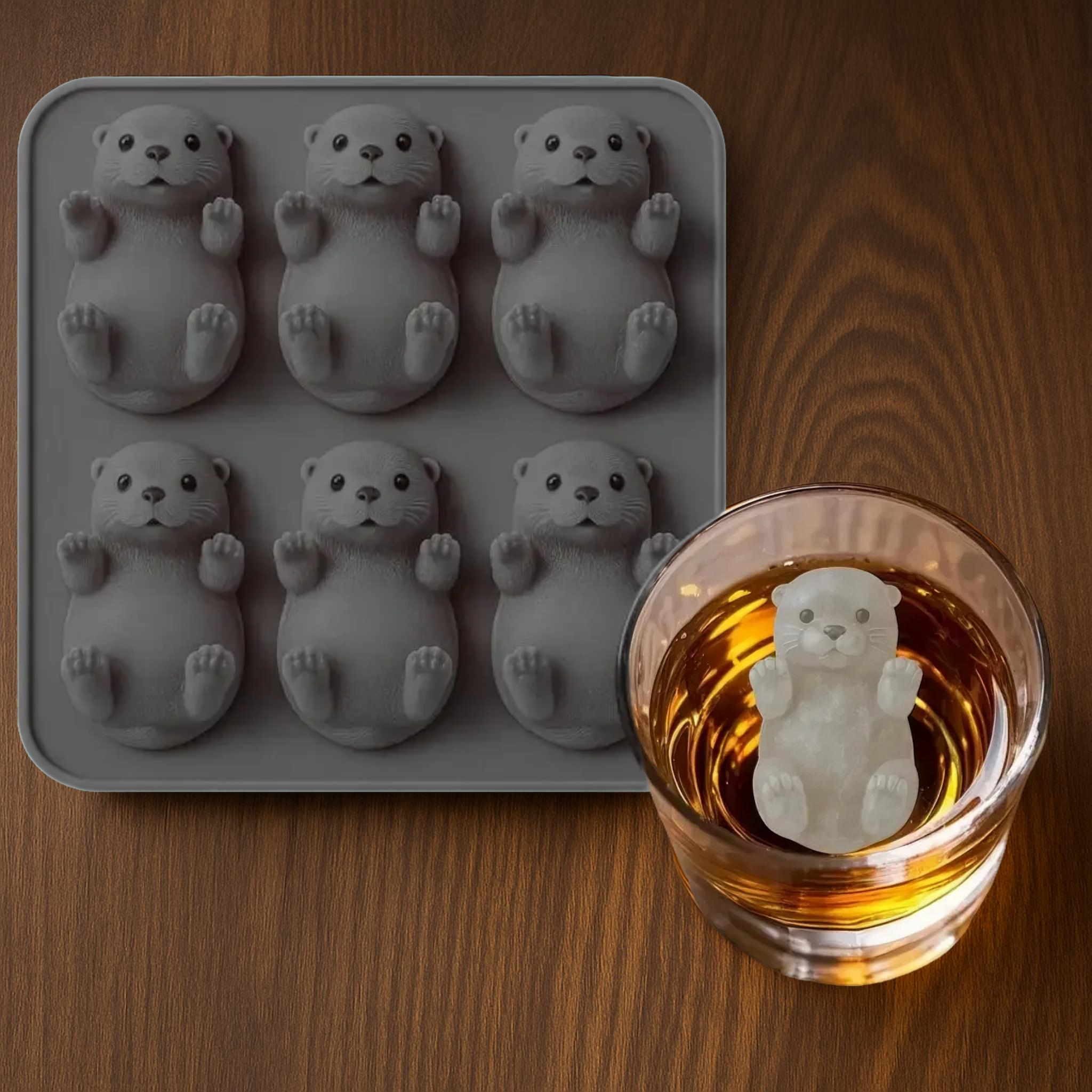 Cute otter ice cube mold