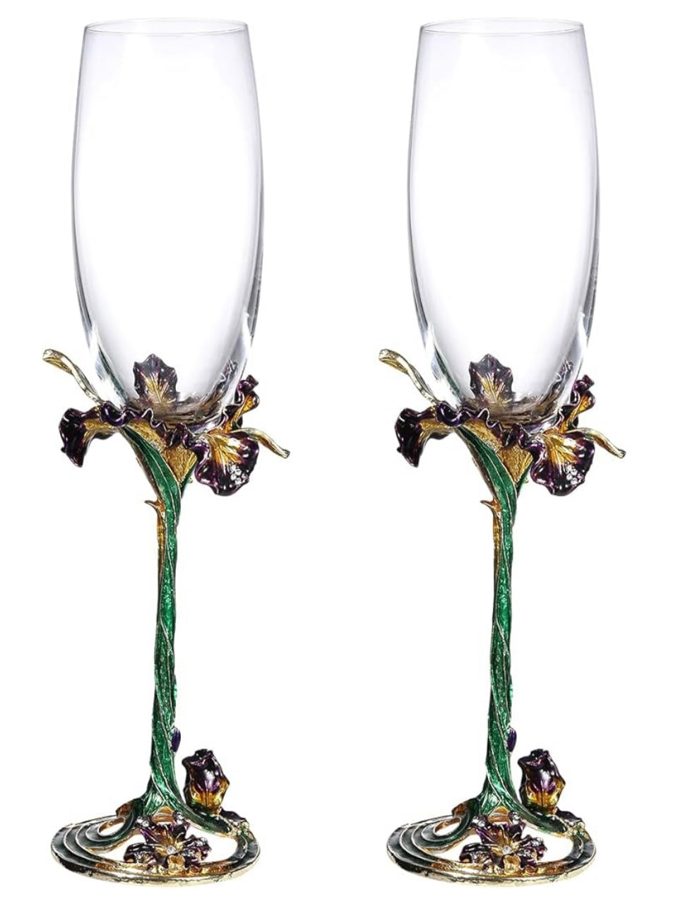 HOT SALE🔥Flower Metal Champagne Glass