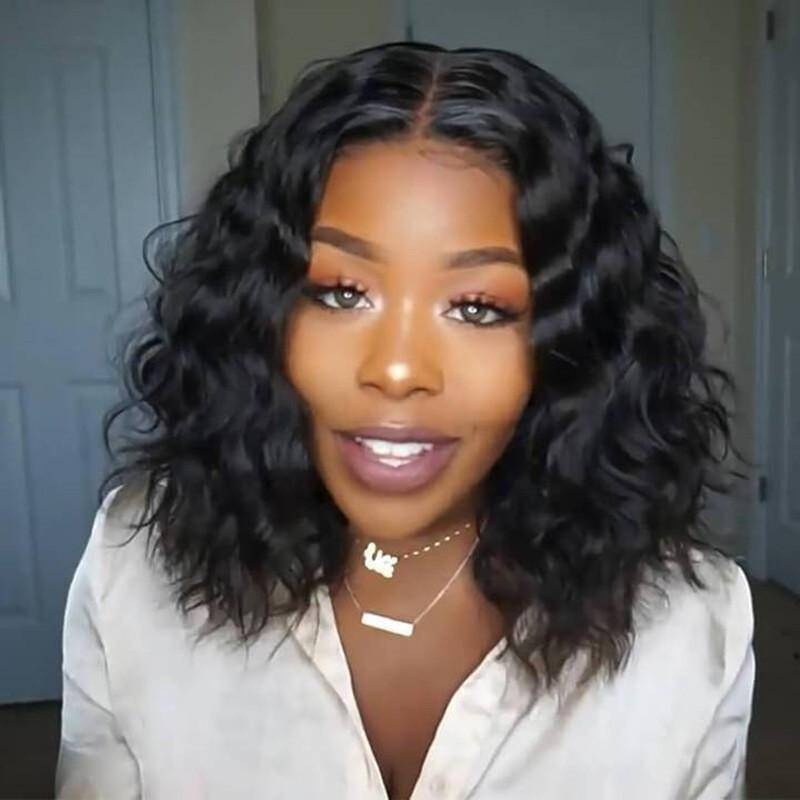 Luna Wigs Curly Bob Wig Short Shoulder African Americanen