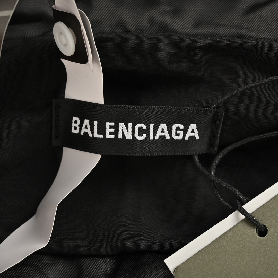 Balenciaga 24Fw tape print hooded trench coat