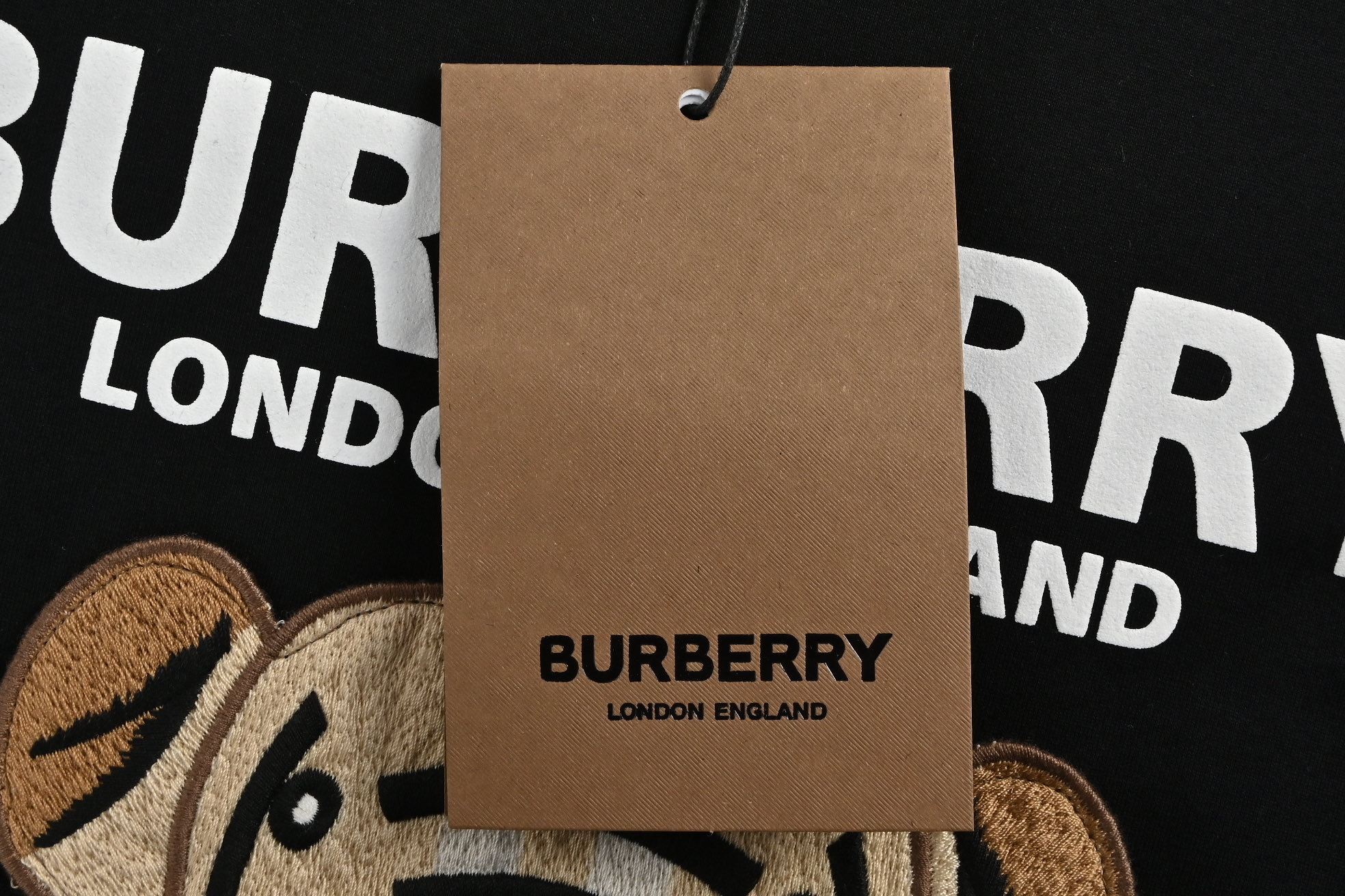 Burberry Bear patch embroidered short sleeves