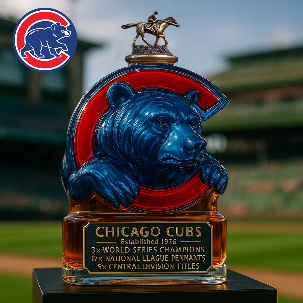 Legends in Glass — 🐻Chicago Cubs Collector Bottle