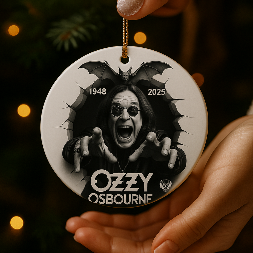 Ozzy Osbourne Tribute Christmas Ornament