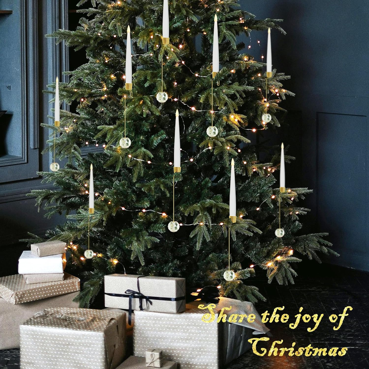 🎄CHRISTMAS ON SALE🔥Christmas Tree Candles with Hooks & Remote - 8 Pack