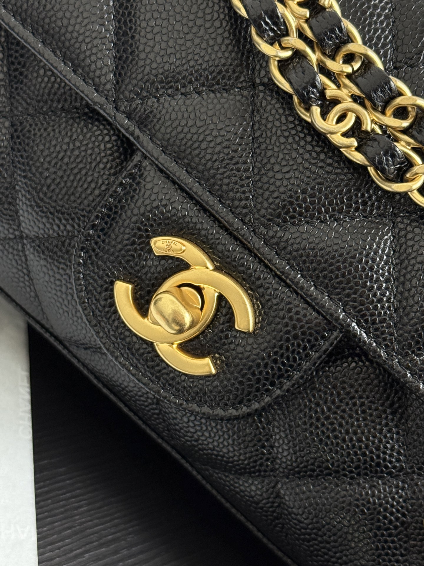 Chanel 25P Cowhide Double Chain Bag 99453