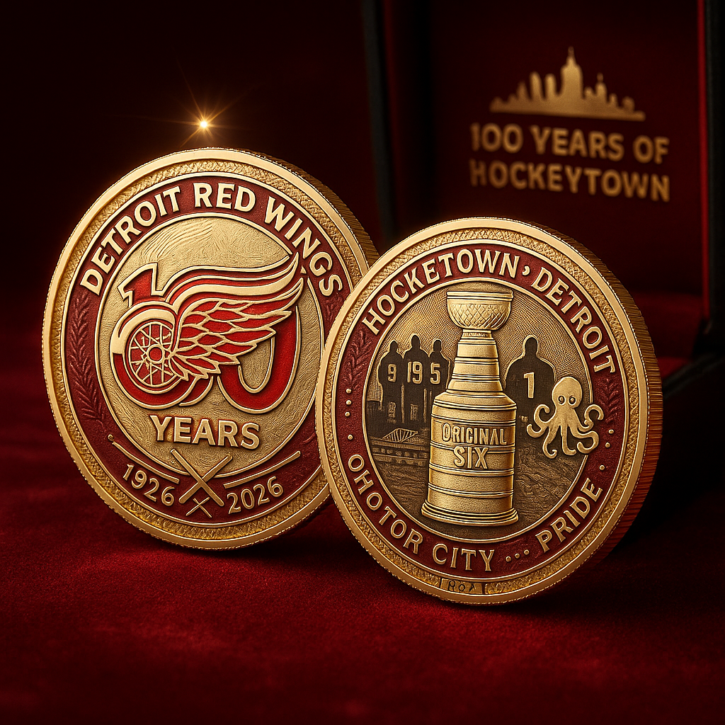 🏒 Detroit Red Wings · 100th Anniversary Commemorative Coin 🏆