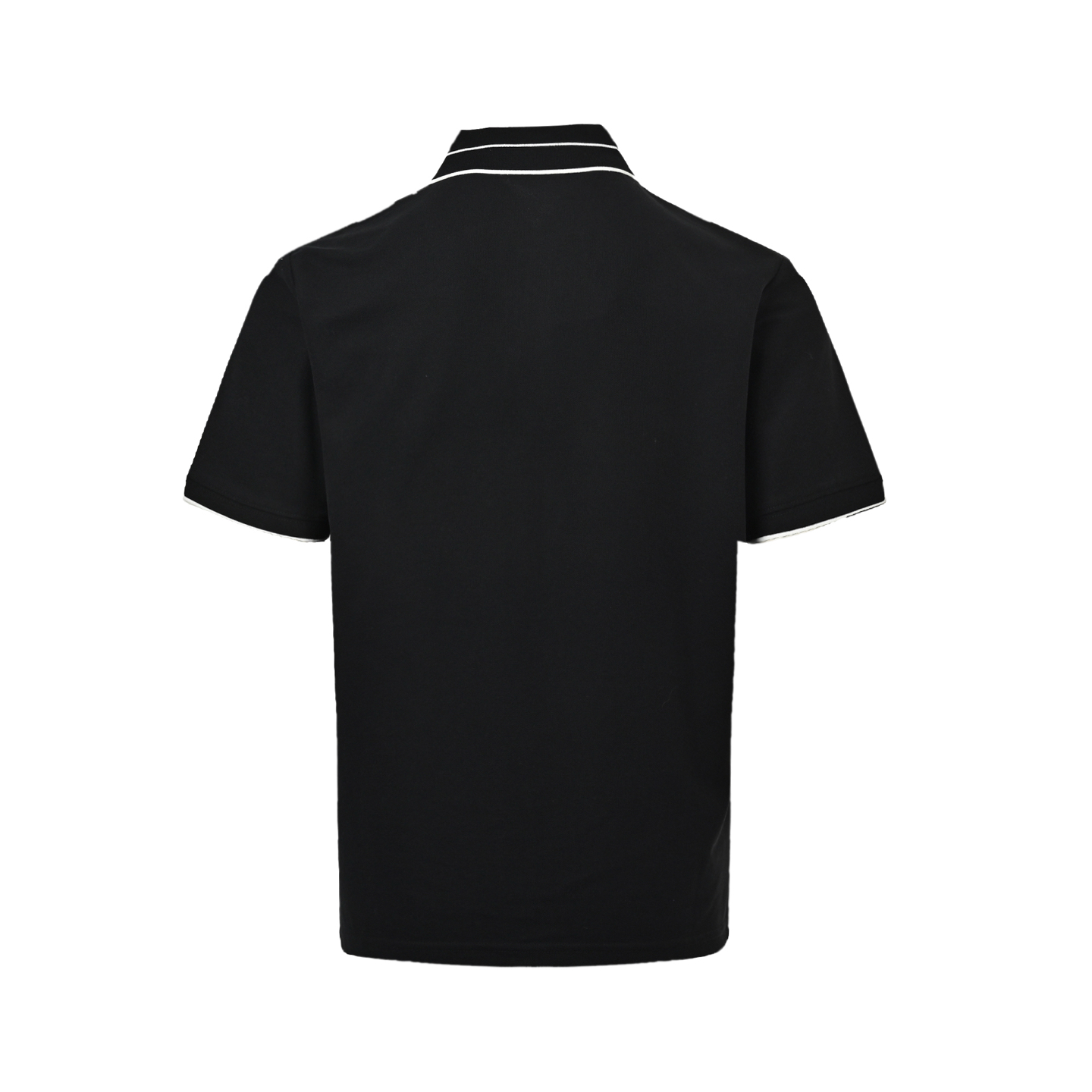 Prada 25ss placket threaded letter triangle logo embroidery Polo short sleeve