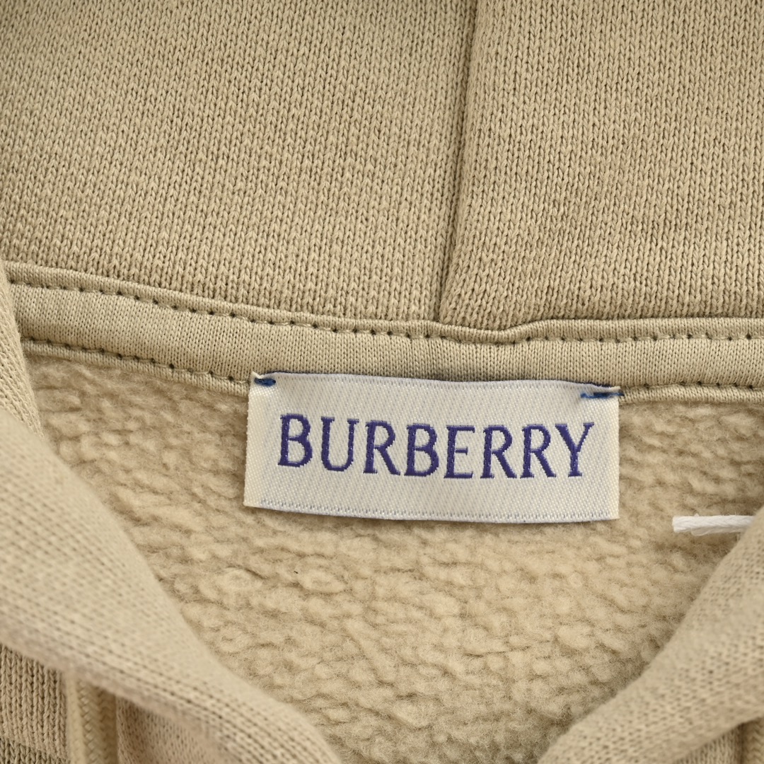 Burberry 24Fw shoulder warhorse patch zip-up hooded sweatshirt jacket