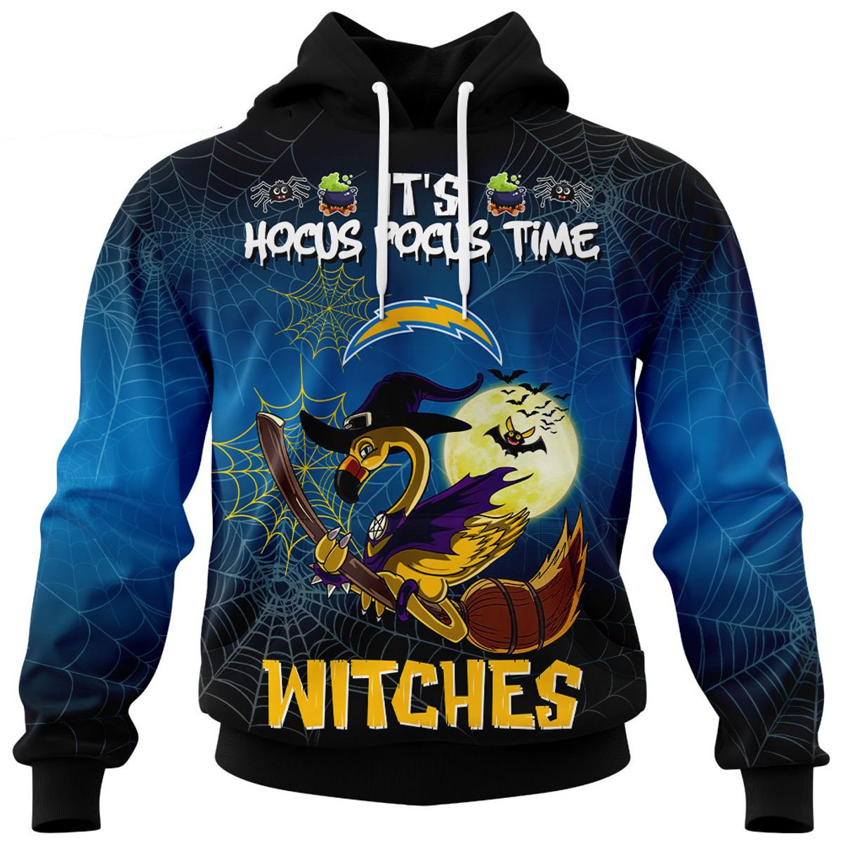 LOS ANGELES CHARGERS 3D HOODIE HALLOWEEN002