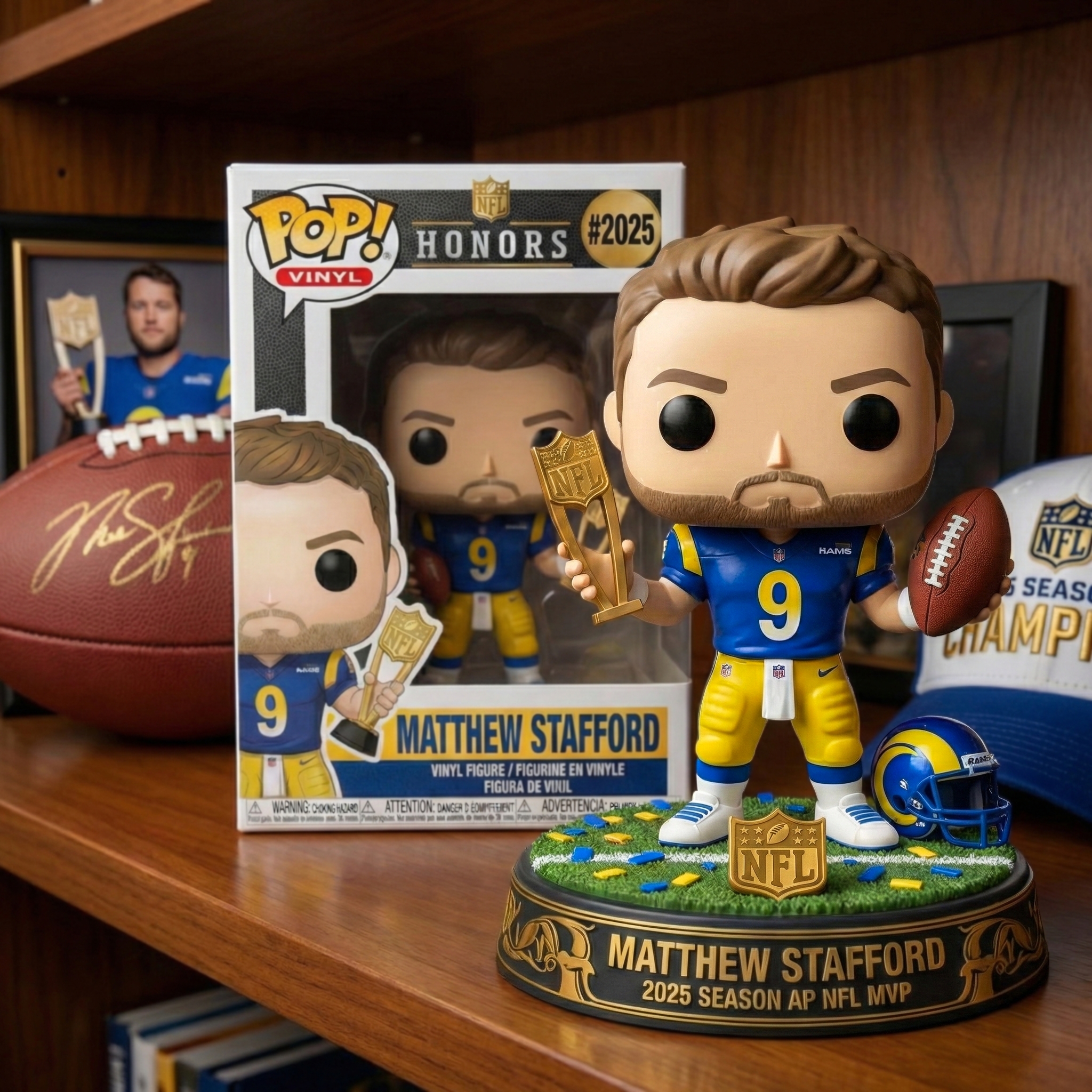 🏆 Los Angeles Rams – Matthew Stafford 2025 MVP Commemorative Pop! Figure