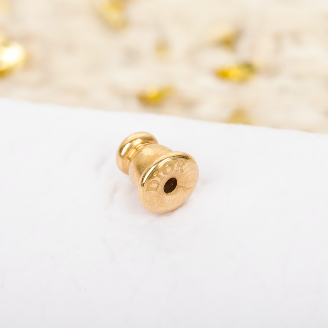 Dior flower cd pearl earrings