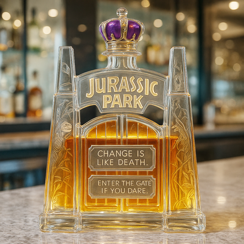 Jurassic Park Gate Whiskey Bottle ๐ฆ๐ฅ