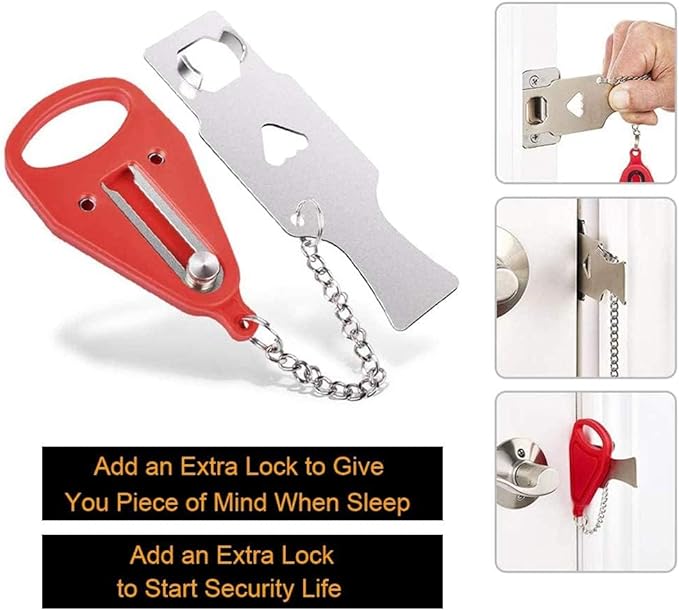 Portable Hotel Door Lock Locks Self