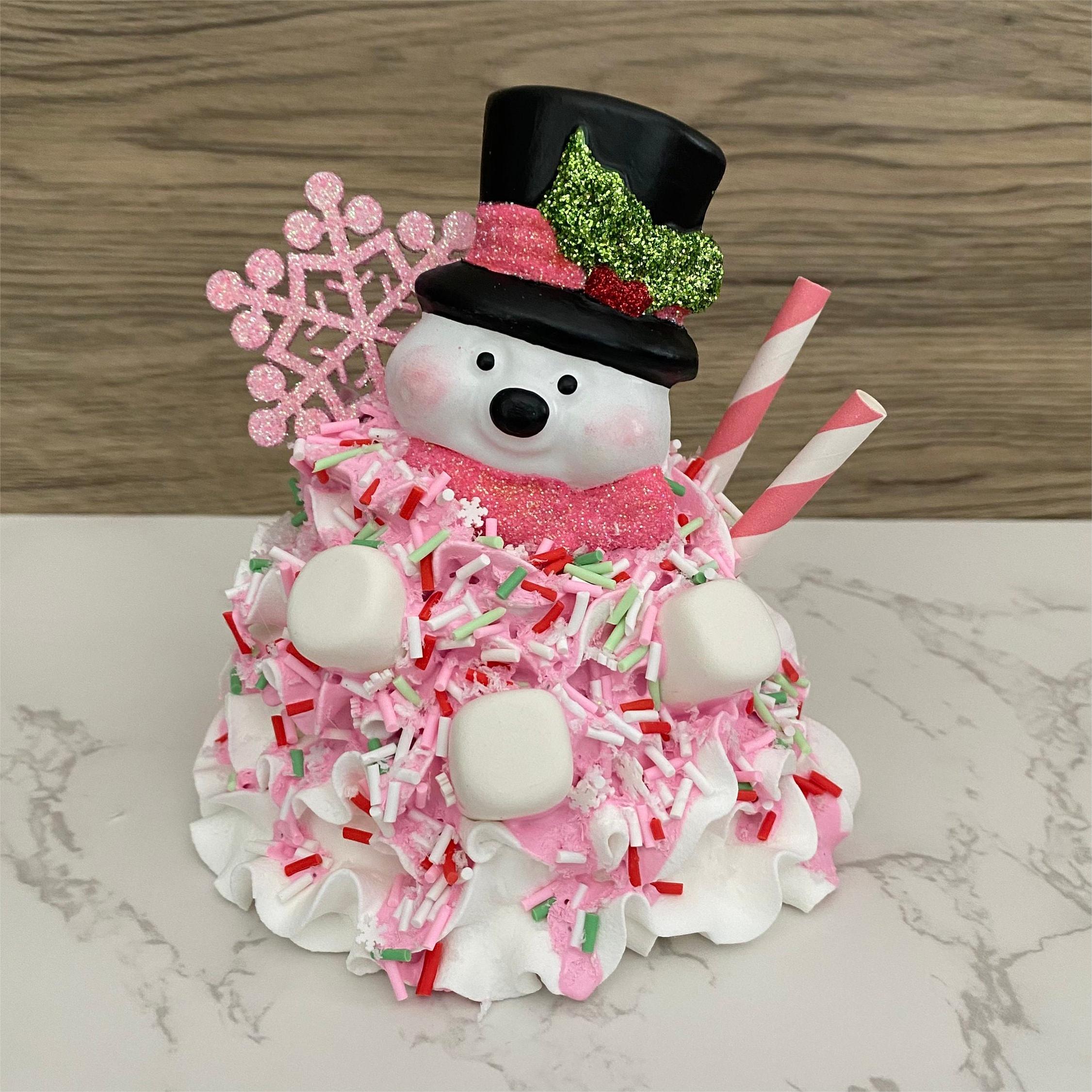 Faux Whip Snowman Mug Topper | Holiday Gift