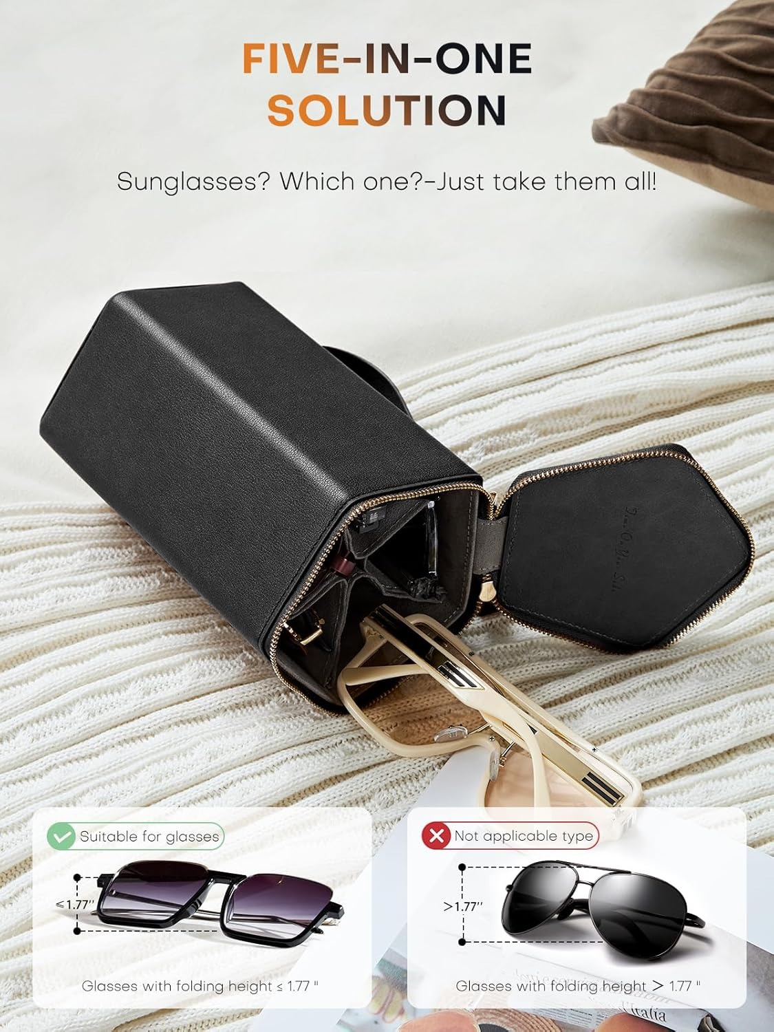 🔥ON SALE 49% OFF🔥Sunglasses Travel Case Organizer Hangable