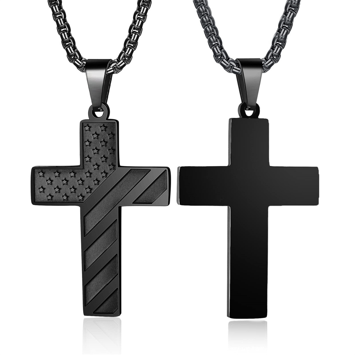 On Sale🔥24 Inches American Flag Cross Necklace