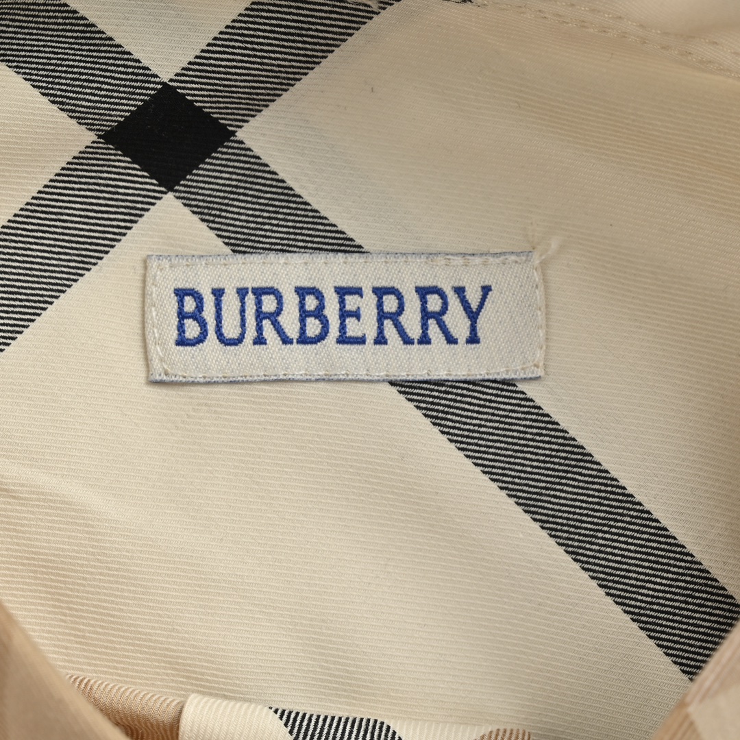 Burberry 24ss Warhorse Embroidered Plaid Short Sleeve Shirt