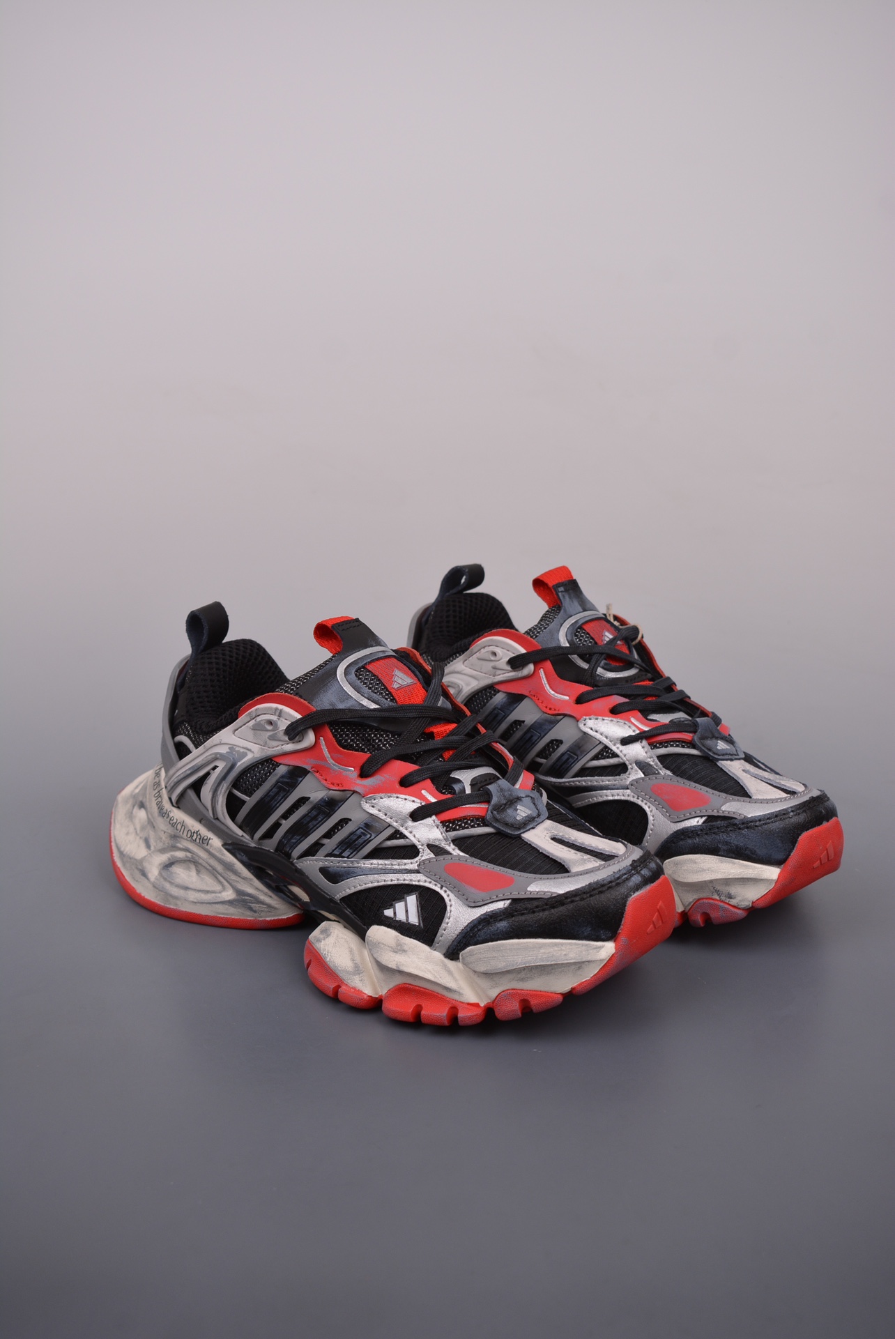 Adidas XLG Runner Deluxe black, white, gray and red old version IH0615