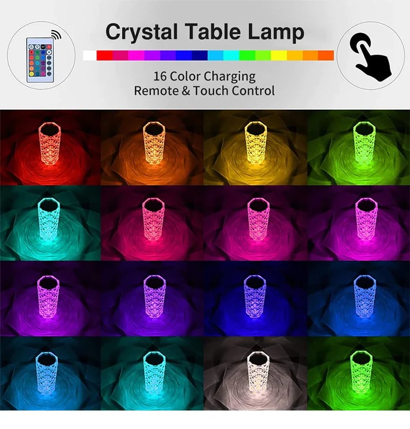 (🔥Mother's Day Sale 50% OFF ) - Touching Control Rose Crystal Lamp-Buy 2 Get 10% OFF & FREE SHIPPING