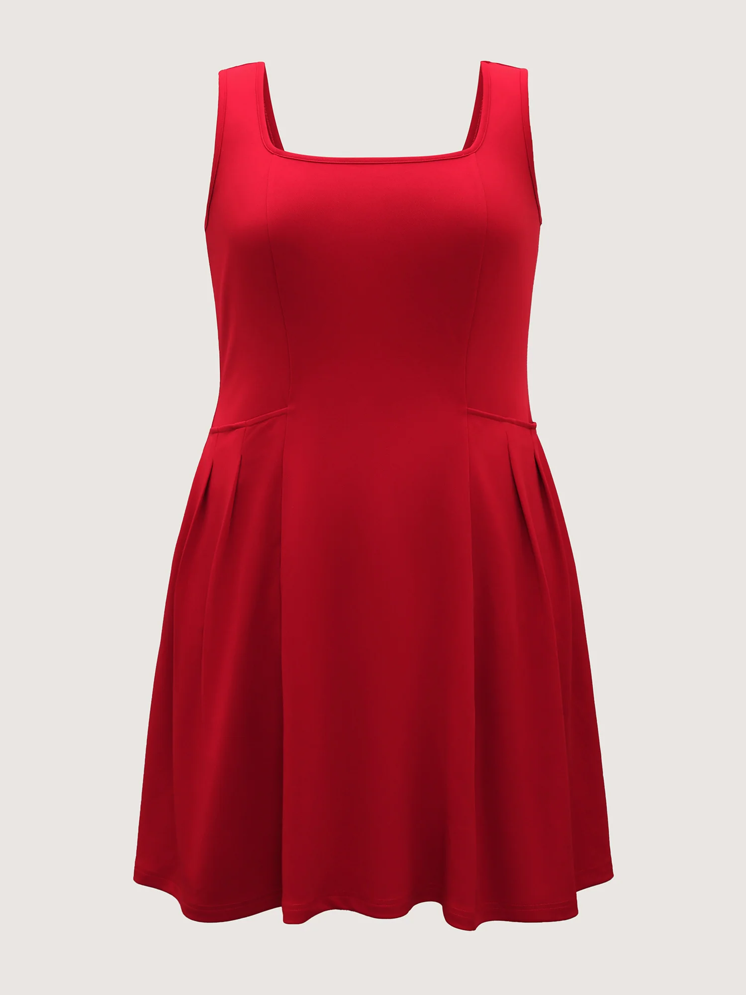Stretchy Sculpted Side Pockets Midi Dress