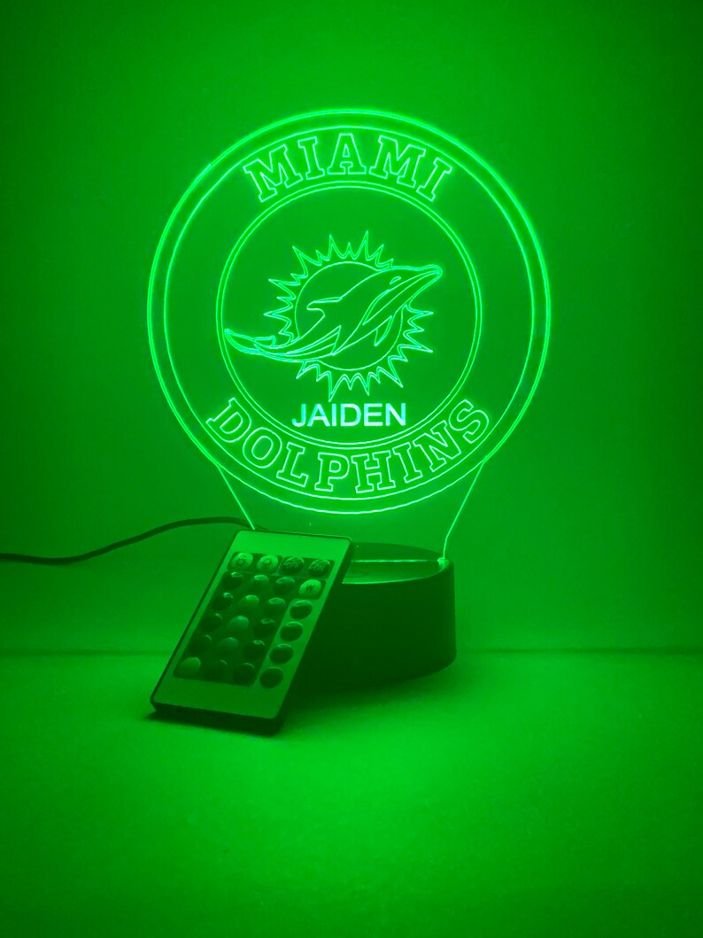MIAMI DOLPHINS 3D LAMP PERSONALIZED