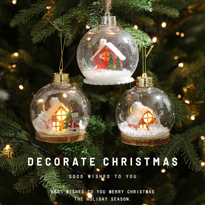 🎄Cozy Glow LED Christmas Cabin Ornament