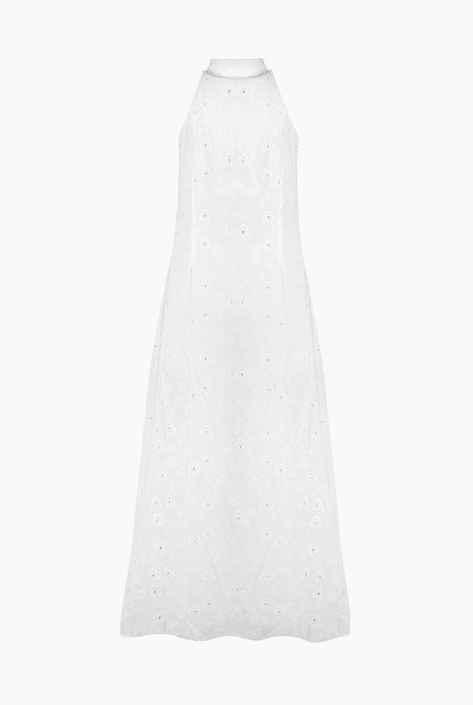 Vestido blanco de cuello camisero