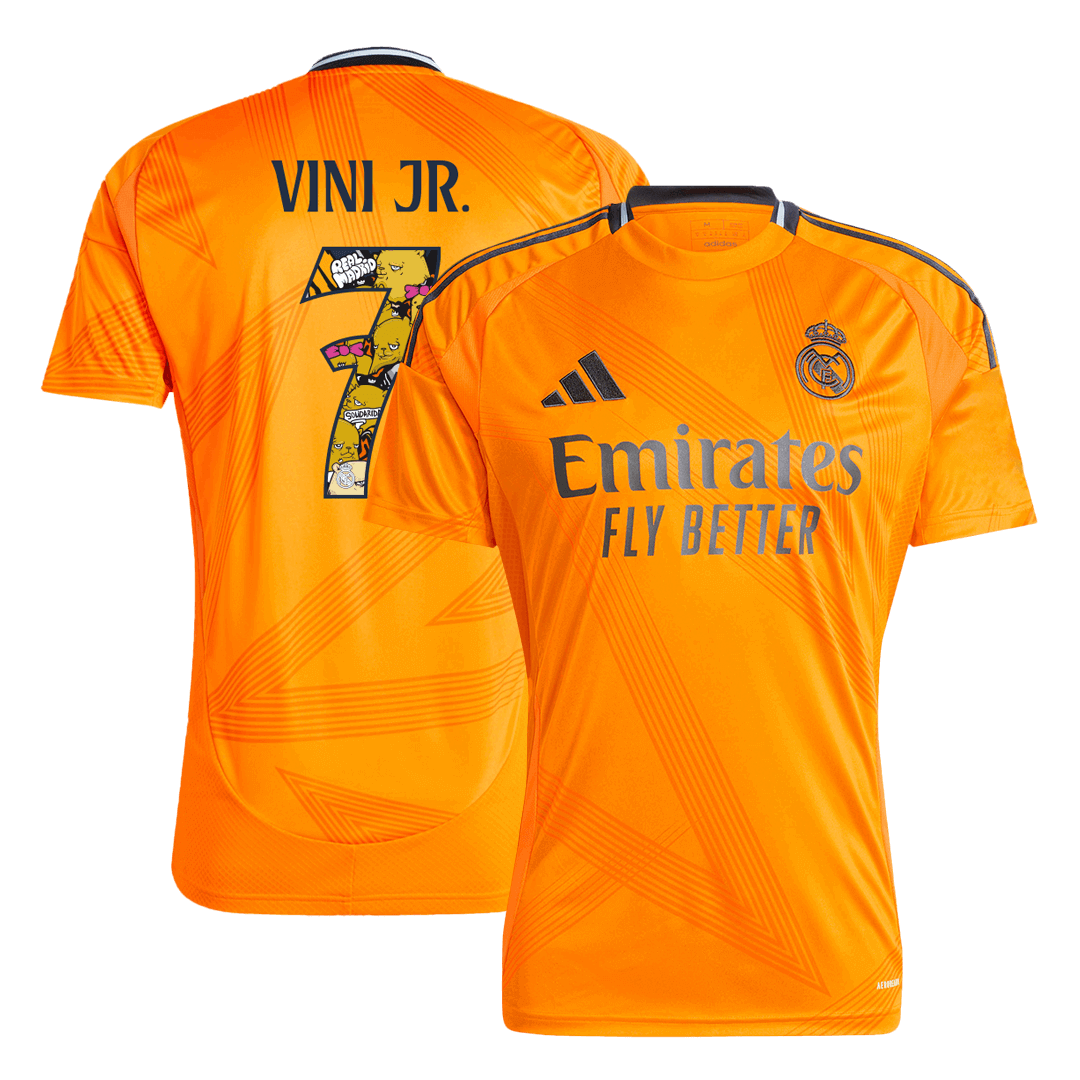 VINI JR. #7 Real Madrid Away Football Shirt 2024/25 - Bear Champ Font