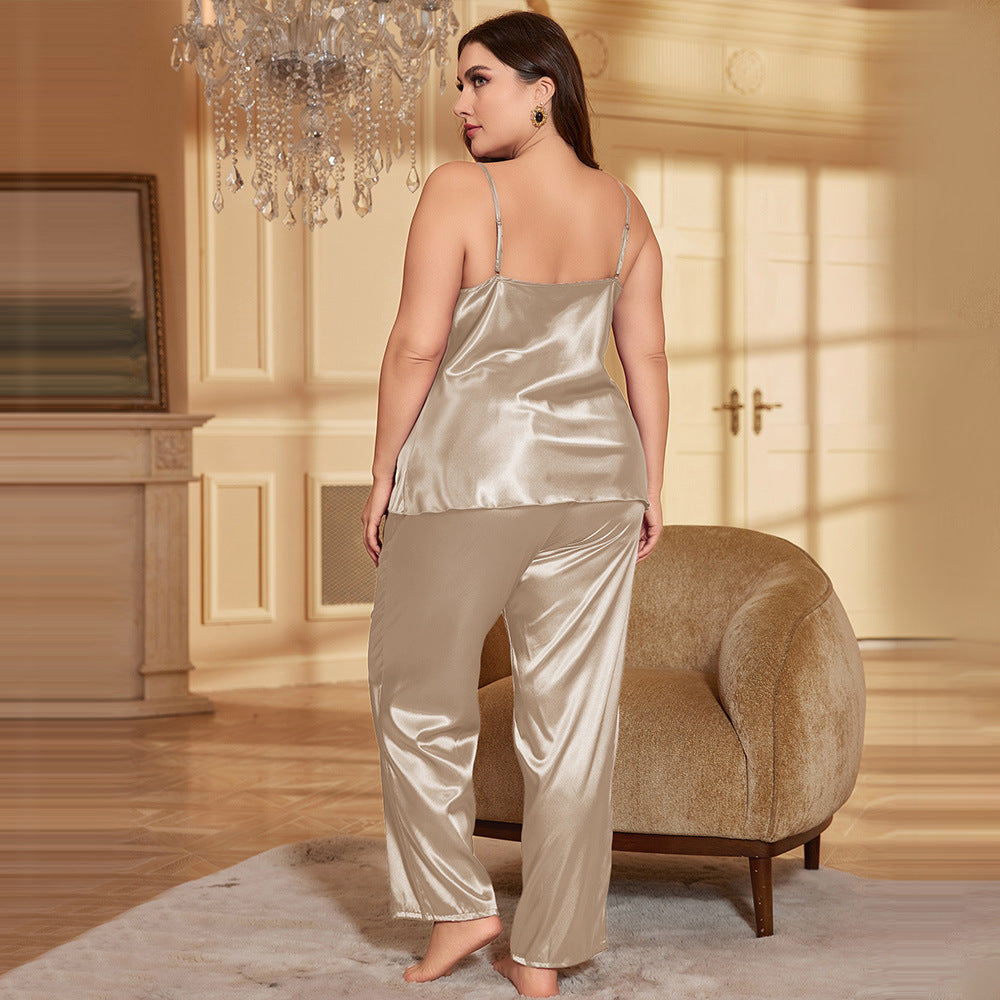 plus Size Summer Pajamas Women Casual Pajamas Two Piece Sexy Ladies Homewear