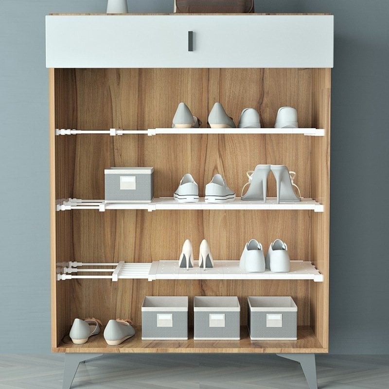 🔥Mother's Day Sale 50%-Expandable Closet Tension Shelf Storage Rack for Wardrobe, Kitchen, Bathroom-Buy 2 Free Shipping