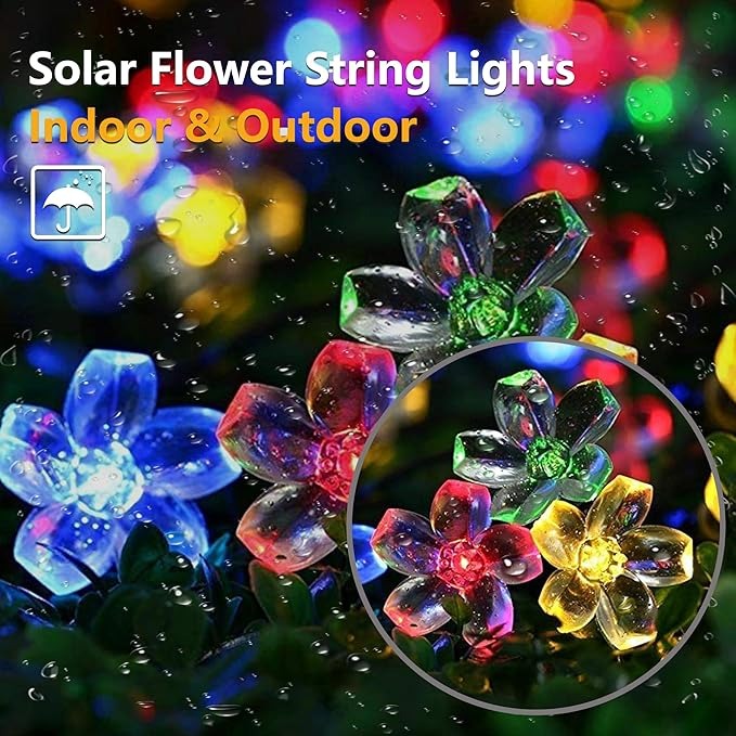 Solar Flower String Lights Outdoor✨✨✨