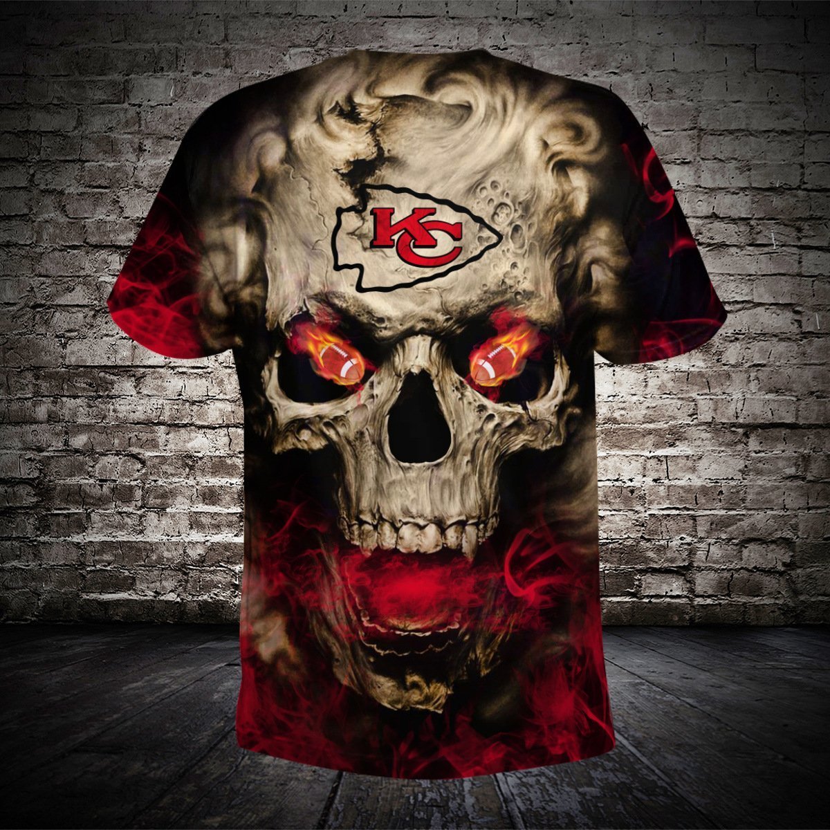 CHIEFS HOODIE 3D SKULL 01