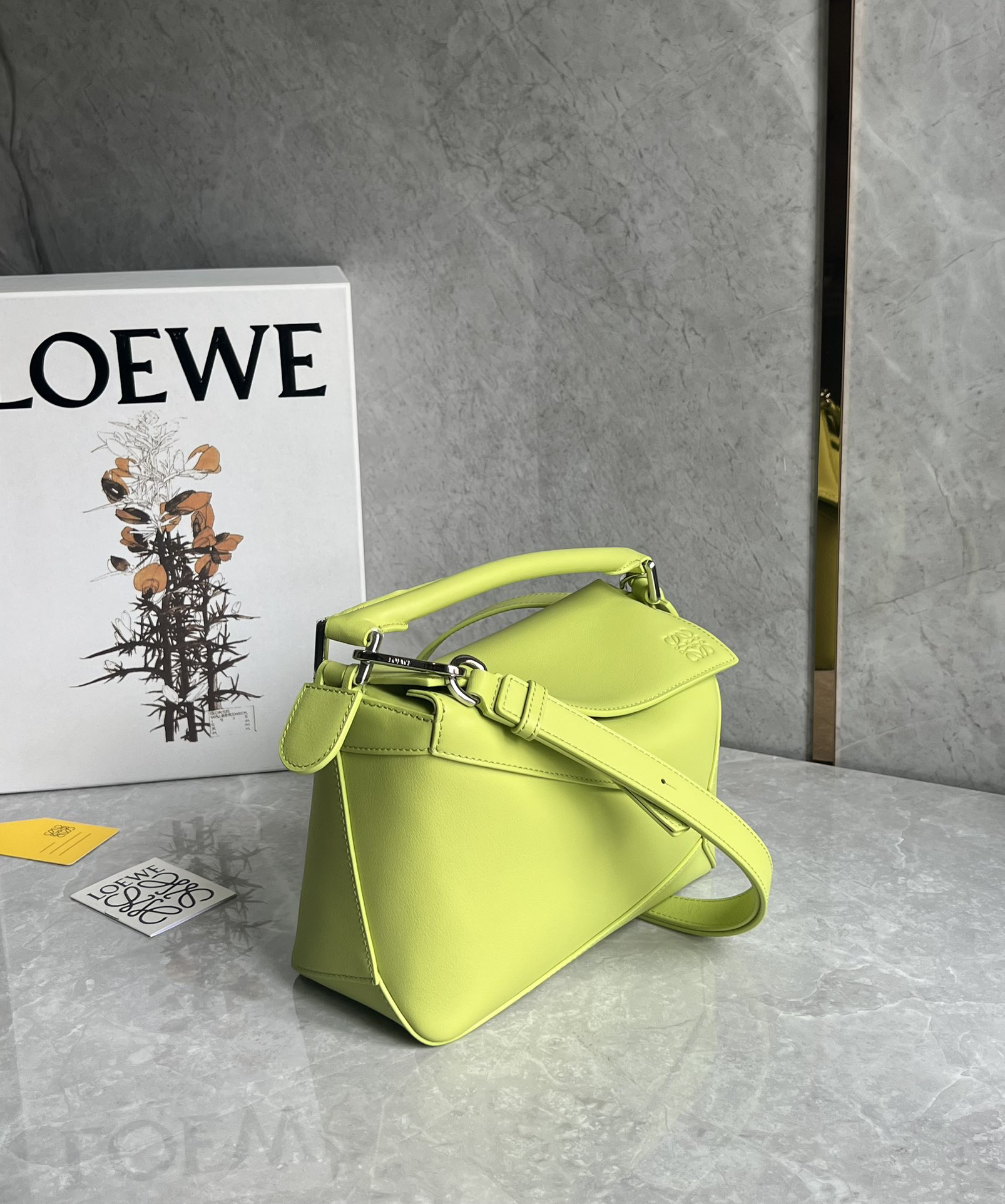 Loewe suede colorblocked zzle bag 0681