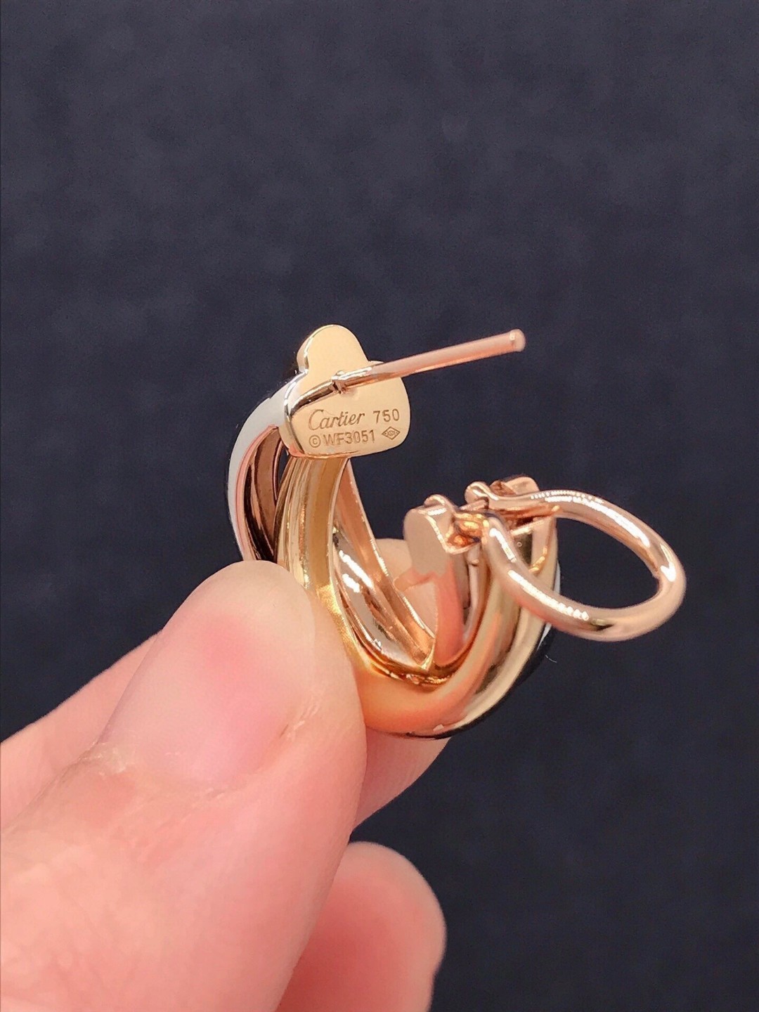 Cartier 3-ring earrings