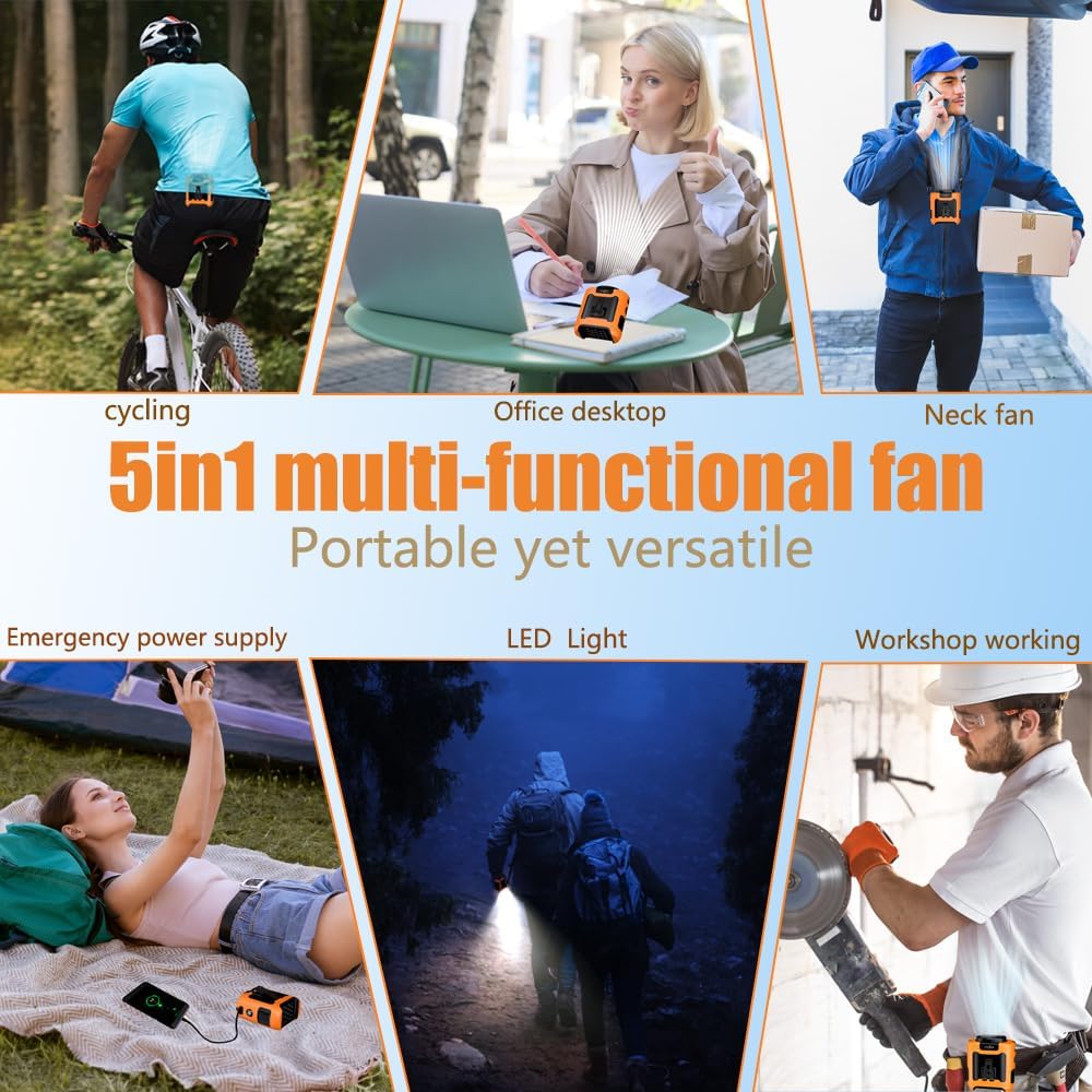 🔥Summer Hot Sale🔥Portable Rechargeable Wearable Bladeless Fan