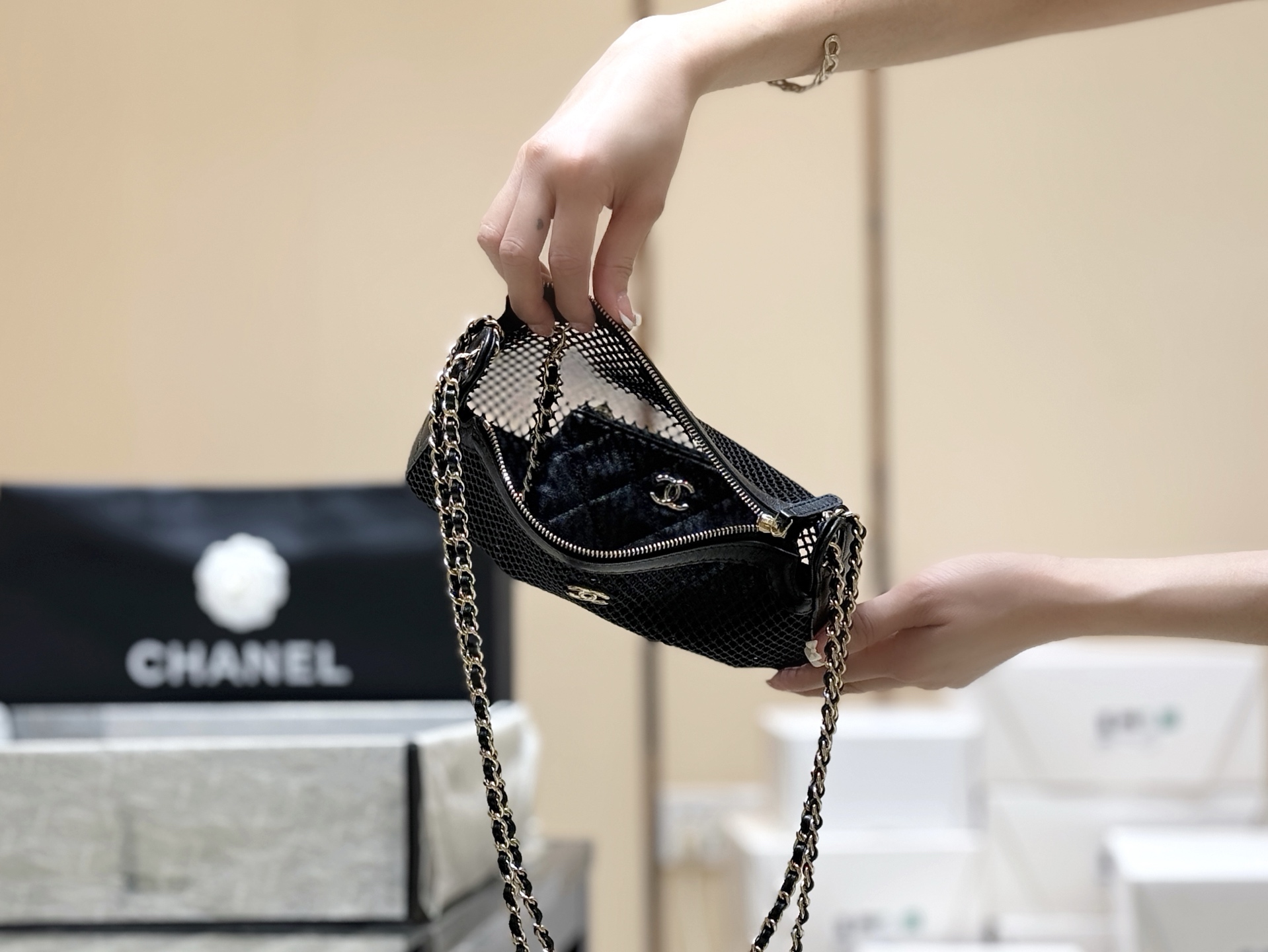 Chanel 25S Spring/Summer Collection Hollow Net Bag AP4572 00108