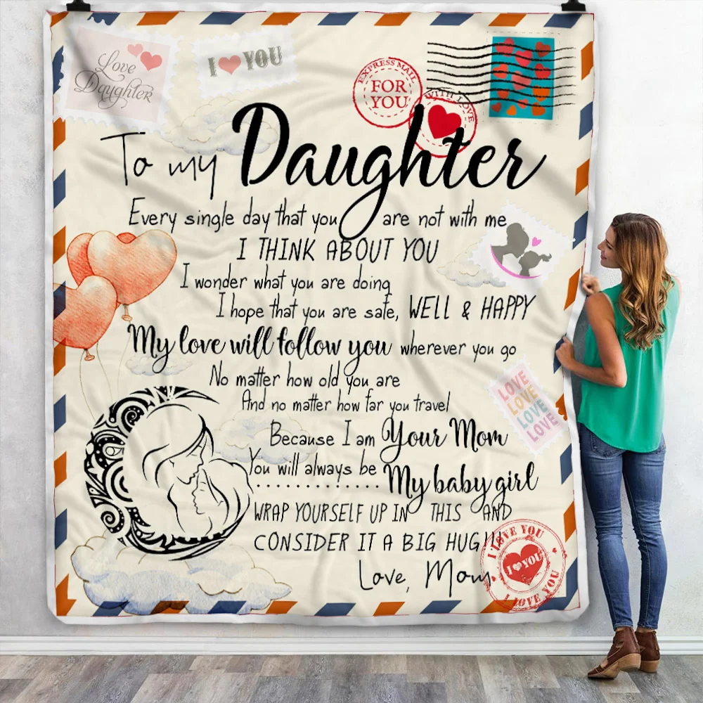 To My Daughter, Love Letter From Mom Sofa Throw Blanket