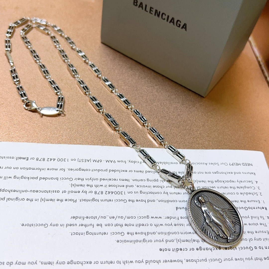 Balenciaga Jesus Chain Vintage Necklace