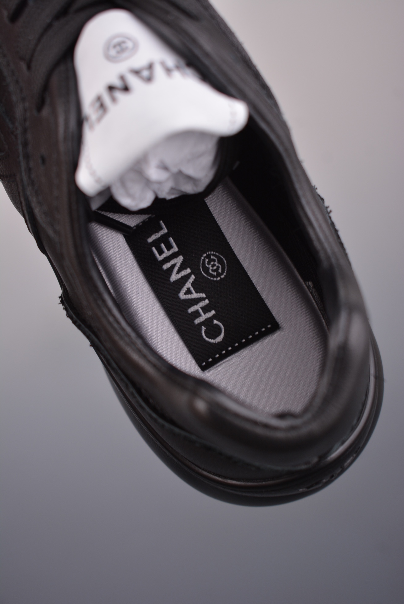 Chanel A25 CC Calfskin Trainers Sneaker Black