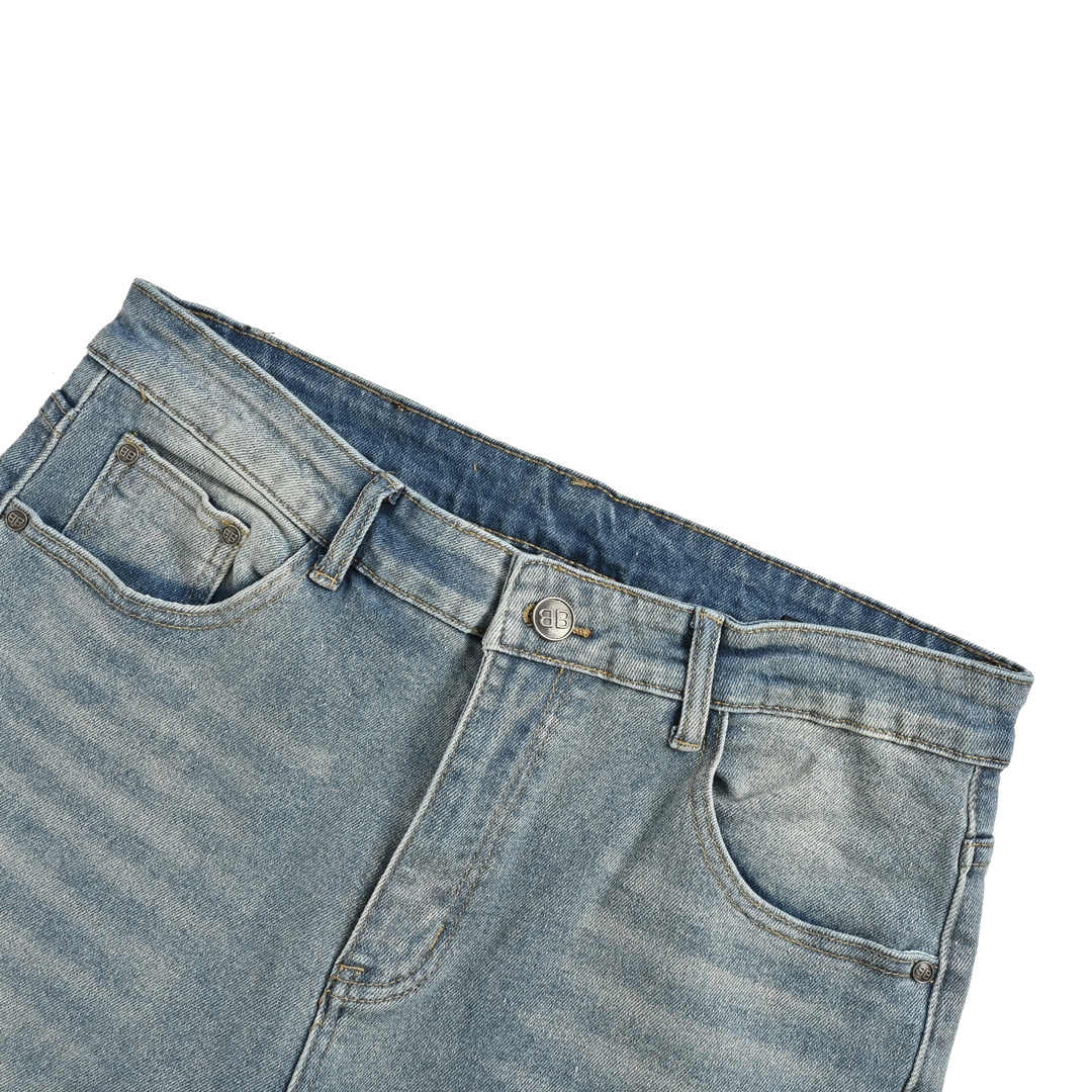 Balenciaga 24Fw Pocket Multi-Logo Print Jeans