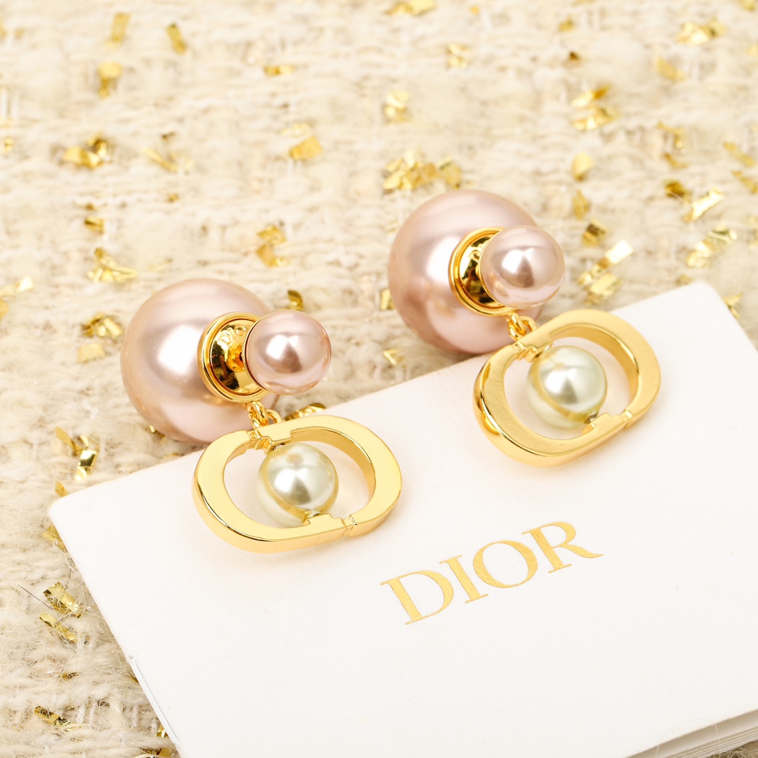 Dior CD Pearl Earrings