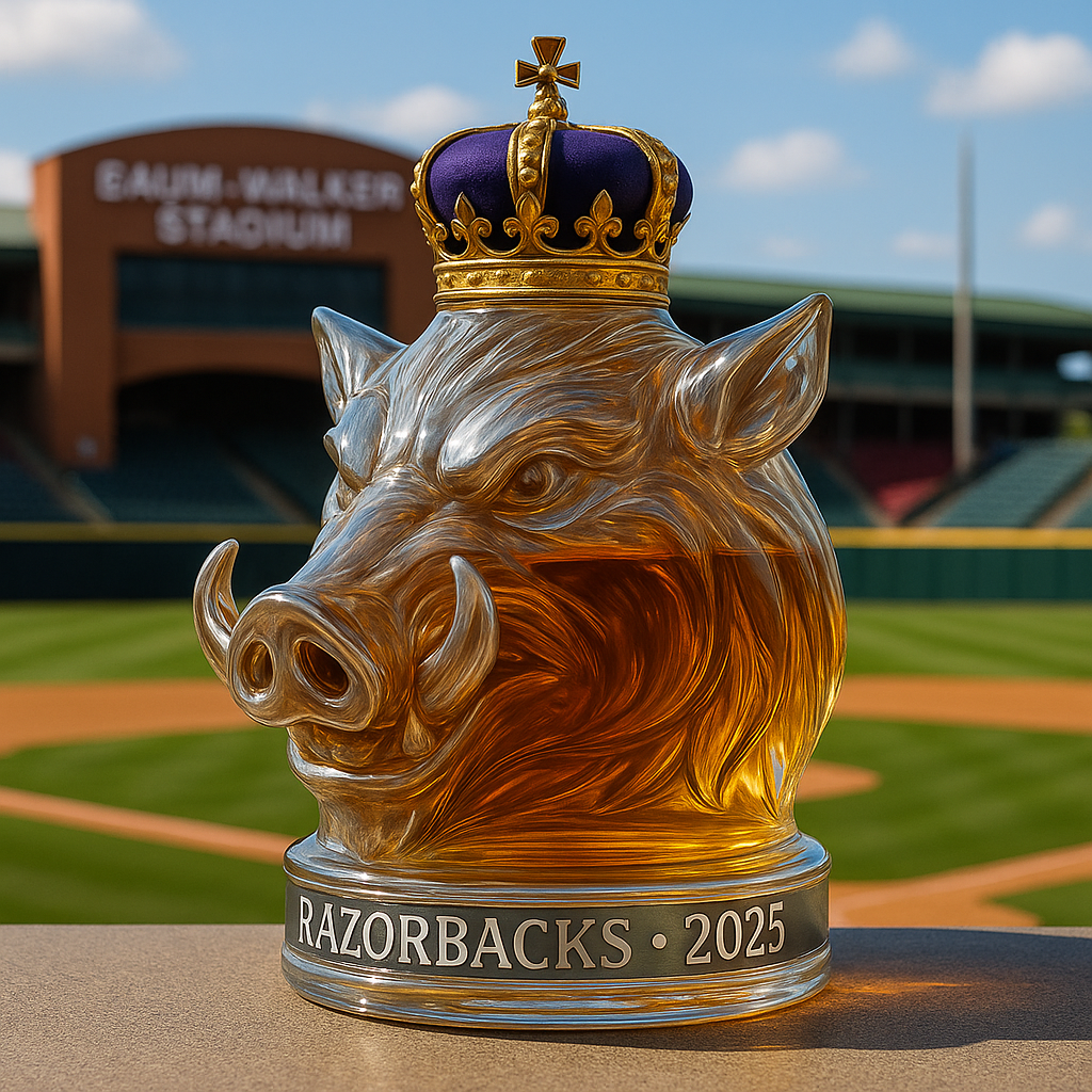 Razorbacks 2025 Wild Boar Whiskey Bottle