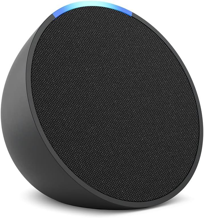 Amazon Echo Pop | Full sound compact smart speaker with Alexa | Charcoal