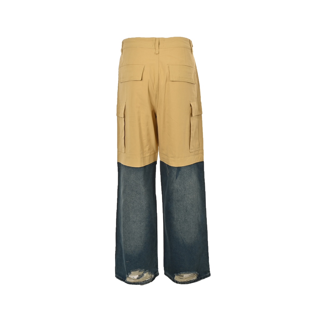 Balenciaga 24Fw paneled wide-leg jeans