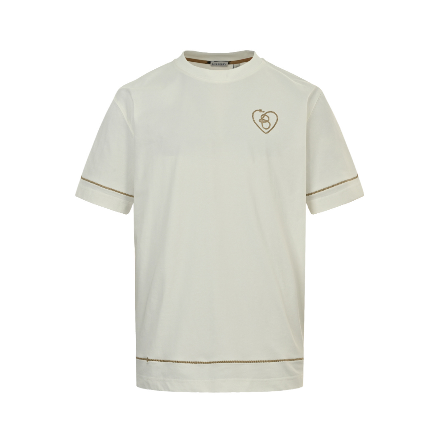 Burberry 25ss Valentine's Day heart letter embroidered short sleeve