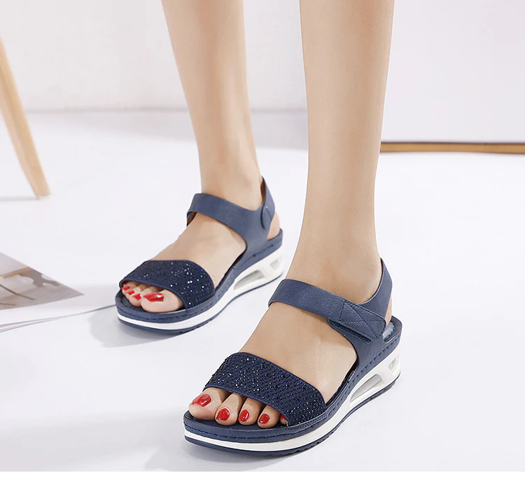 Women's Leisure Air Cushion Bottom Diamond Sandals