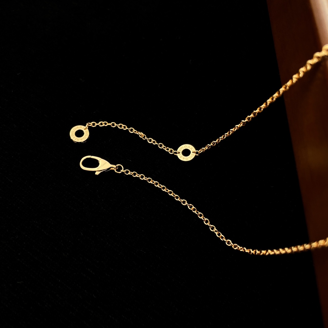 Bulgari Diamond Snake Bone Mother-of-Pearl Necklace