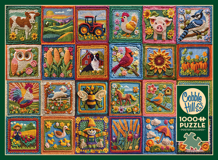 Country Life Crochet | 1000 Piece | AI Assistance