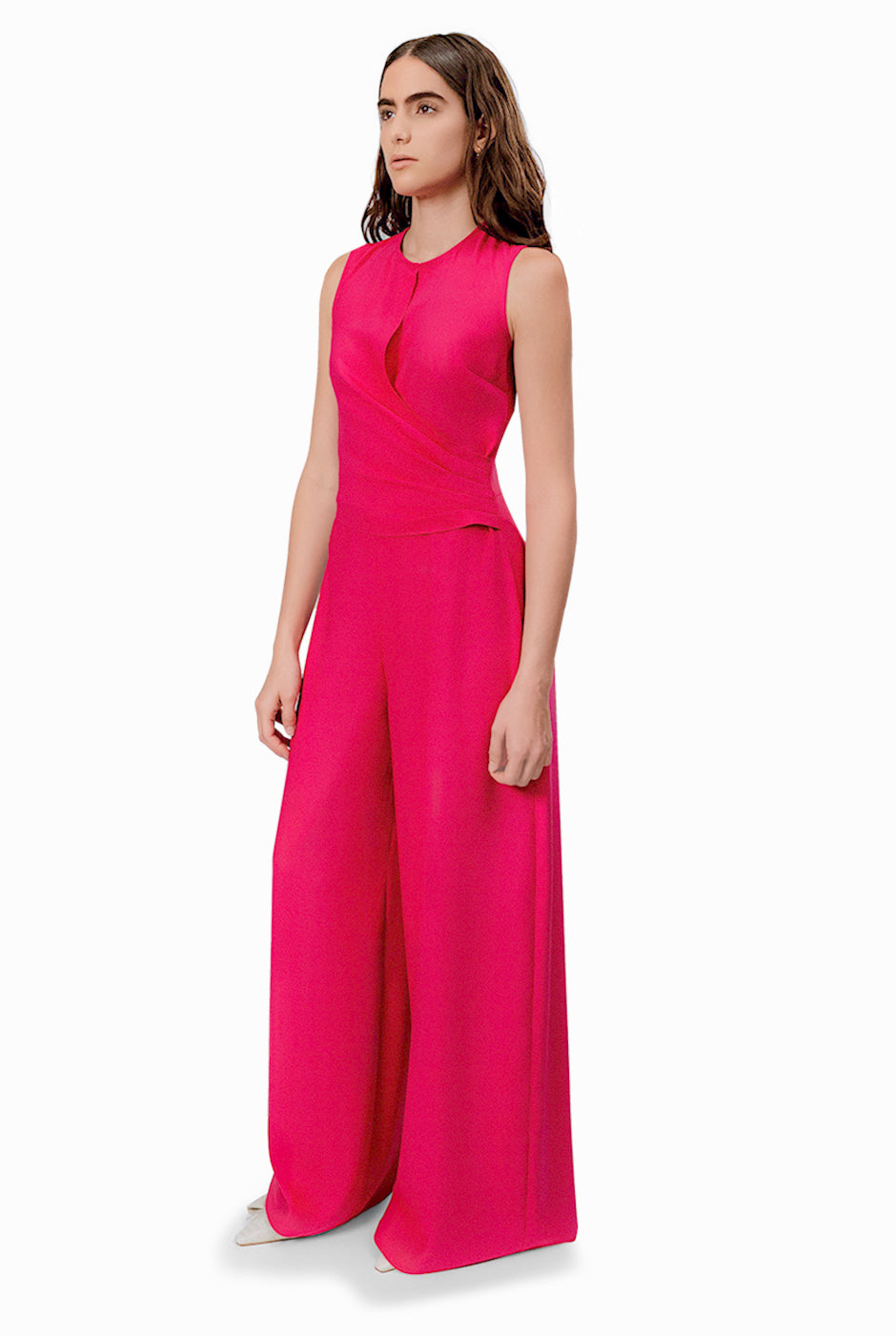 Jumpsuit fucsia sin mangas